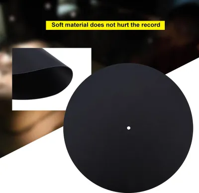 Obrázek produktu pro Antistatická podložka pod vinylový gramofon Antistatická plochá měkká podložka z pravé kůže Slipmat (1,5 mm)