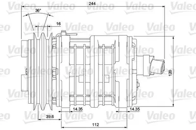 Image de Compresseur de climatisation VALEO 700853 7,61 kg