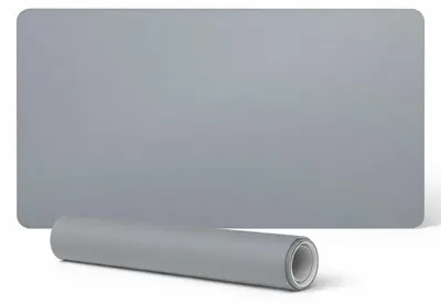 Produktbild von Rutschfeste Schreibtischunterlage mit Aufdruck, grau, 120 x 60 cm