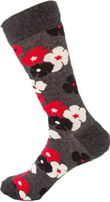 Produktbild von Musthaves – Socks / Socken Uni – Einheitsgröße Gr. 38 -43 - Flowers, Grey / Blumen