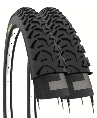 Image de Ecovelò 2, pneus 20 x 1,95 (50-406), pneus à crampons noirs pour vélos de montagne de 20 pouces