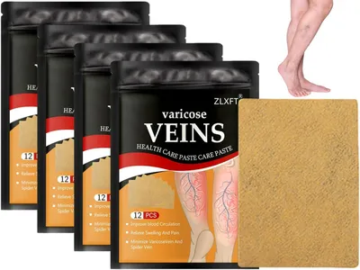 Produktbild von Pflaster zur Behandlung von Krampfadern, 4 x 12 Stück, zur Schmerzlinderung