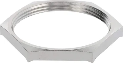 Produktbild von WISKA Gegenmutter EMV PG36x1,588 GEMV-36 Sechskant Messing (CuZn) vernickelt Farbe silber - 1 Stück