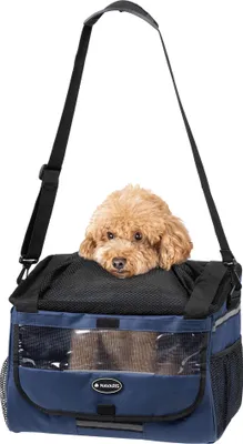 Produktbild von Navaris Hundekorb Fahrrad vorne - Hundefahrradkorb vorn - Fahrradkorb Hund - Für Hunde bis zu 10 kg - Praktische Zusatztaschen - Fahrradkorb Lenker