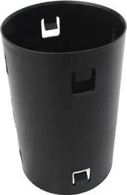 Produktbild von Pipelife Doppelsteckmuffe für Drainagerohr Kunststoff rund schwarz NW 100 mm