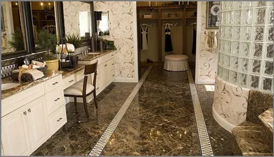 Produktbild von 30x50 8m² Marmor Boden Naturstein Boden Belag Fliesen Dark Emperador Fliese Neu