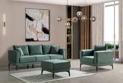 Produktbild von Harmonisches Interieur, stilvolles Set aus Sofa und Sessel