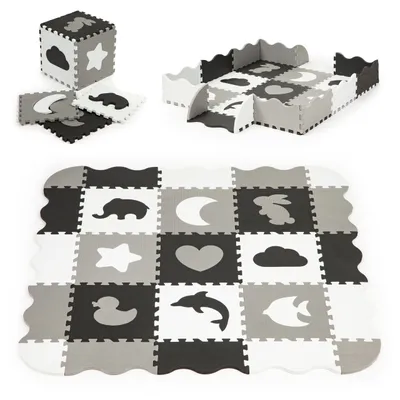Immagine prodotto di Tappetino in schiuma con recinzione puzzle per piscina asciutta 25 elementi ECOTOYS