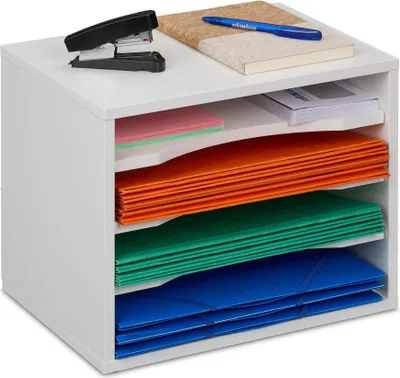 Image de Compartiment à documents blanc 4 compartiments