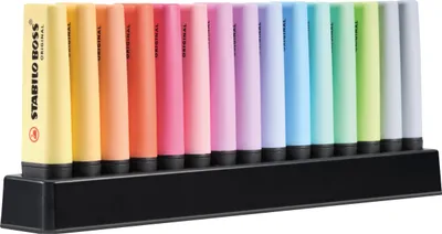 Produktbild von STABILO Textmarker BOSS ORIGINAL Pastel 15er Tischset