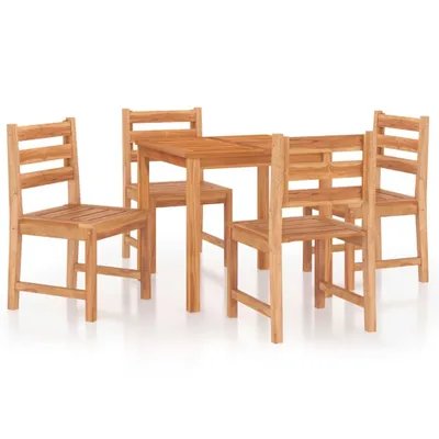 Produktbild von vidaXL 5-tlg. Garten-Essgruppe Massivholz Teak