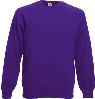 Produktbild von Fruit of the Loom - Classic Raglan Sweat - Purple - XL