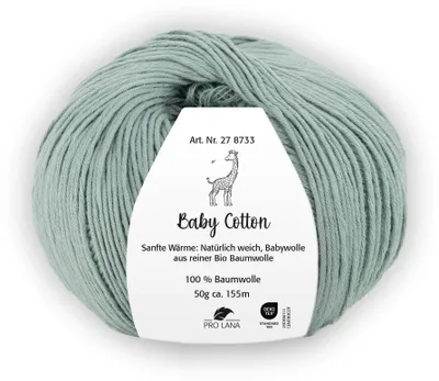 Produktbild von Pro Lana BABY Baumwolle 50 g 100 % Baumwolle Babywolle speichelecht 155 m Farbe 062 - gletscher