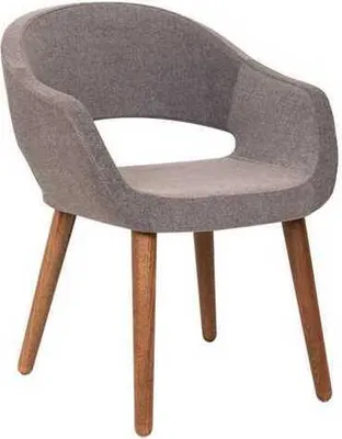 Produktbild von Grauer Esszimmerstuhl Wohnzimmer Stuhl Armlehnen Stühle Designer Holz