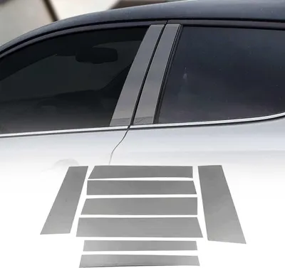Zdjęcie produktu dla Listwa słupka drzwi słupka B do Fiat Doblo 2010-2021 stal nierdzewna ciemna 8szt