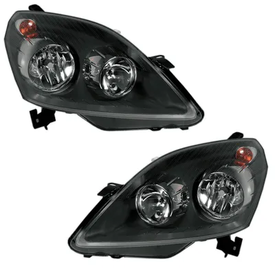 Für Opel Zafira B 2005-2014 Scheinwerfer Schwarz LINKS + RECHTS H1 / H7 in der Farbe Schwarz von AD TUNING GmbH & Co. KG
