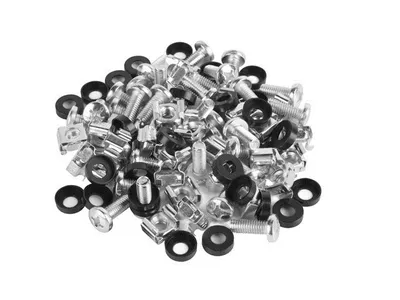Produktbild von Lanberg AK-1302-S, Montageset, Schwarz, Edelstahl, 50 Stück(e)