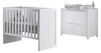Image de Vipack Ensemble ERIK - Lit bébé, commode et table à langer