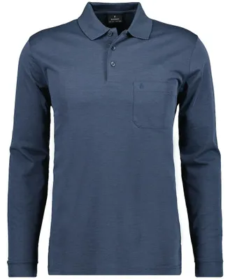 Ragman H-Polo 1/1 Arm Polo LA uni Soft-Knit in blau