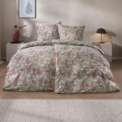 Produktbild von Estella Samt + Seide Flanell Bettwäsche 155x220 Lagundo leinen Paisley 5473-205