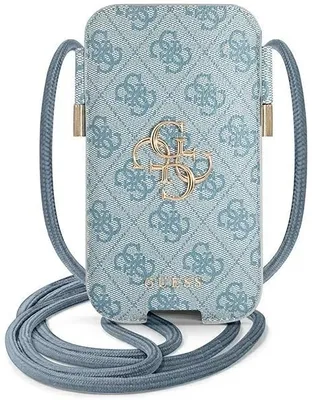 Obrázok produktu pre Guess kabelka GUPHL4GMGBL 6,7" modrý tvrdý obal 4G Big Metal Logo (GUPHL4GMGBL)