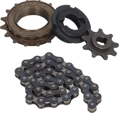 Produktbild von 410 Kettenset, 16Z Freilauf & 9Z Ritzel, 38 Glieder Stahlkette, Für Fahrrad & E-Bike Antrieb