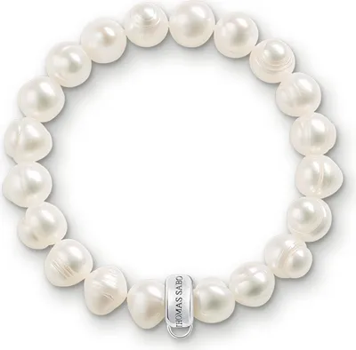 Produktbild von Thomas Sabo X0041-082-14 Charm-Armband Damen Perlen Weiss Sterling-Silber Gr. M