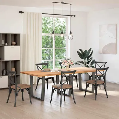 Produktbild von vidaXL Esstisch Beine V-Form 3 Stück Anthrazit 80x(72-73,3) cm Stahl