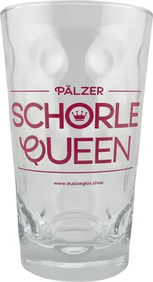 Produktbild von Pälzer Schorle Queen Dubbeglas 0,5 L - Das Schorleglas für die Pfälzer Schorle Königin