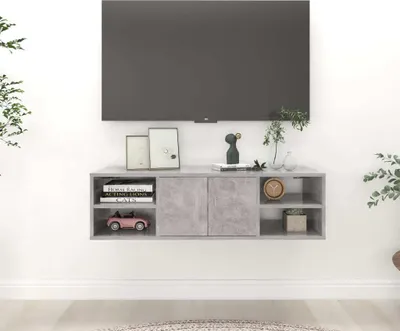 Immagine prodotto di vidaXL Scaffale a muro grigio cemento 102x30x29 cm materiale a base di legno