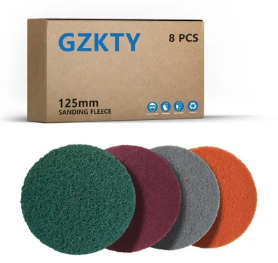 Immagine prodotto di Carta abrasiva a velcro, diametro 125 mm, confezione da 8 pezzi, per smerigliatrici orbitali e smerigliatrici angolari, grana P80-700