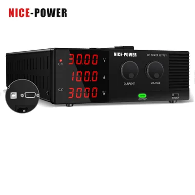 Produktbild von Einstellbares DC-Labornetzgerät - Tischgerät - 30 V 100 A - 3000 W - Programmierbar - Zum Akkuladen und Produkttesten