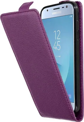 Zdjęcie produktu dla Etui ochronne Cadorabo do Samsung Galaxy J3 2017 w fioletowym etui z klapką na telefon komórkowy ze sztucznej skóry