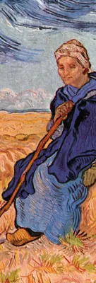 Obrázok produktu pre Vincent Van Gogh Art Print Obraz - Pastierka podľa Millet, 1889 (91 x 30 cm)
