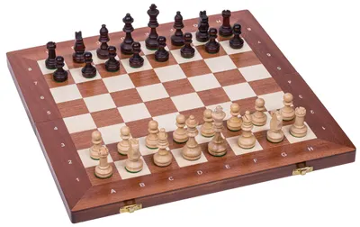 Produktbild von SQUARE - Schach Schachspiel - Turnier Nr. 4 - Mahagoni AG - Schachfiguren & Schachbrett aus Holz
