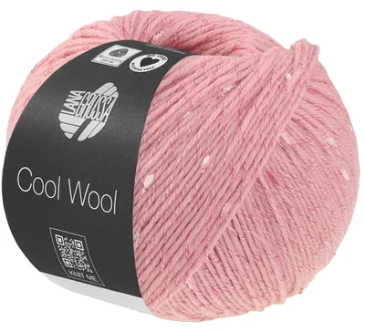 Produktbild von Lana Grossa Cool Wool DOTS 50 g Merinoklassiker mit effektvollen Tweednoppen 155 m Farbe 006 - Rosa