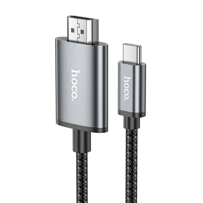 Image de HOCO Câble type C vers HDMI 4K 30Hz UA27 2m gris acier