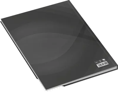 Produktbild von Notizbuch A4 notes carbon black kariert 96 Blatt Packung mit 4 Stück