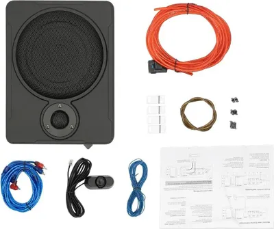 Produktbild von Auto Untersitz Aktiv-Subwoofer - Integrierter Verstärker - Leistung 200 W RMS/300 W Max - 20 cm Treiber - Frequenz 30–100 Hz - Maße 31,5×24×7,5 cm - Schwarz