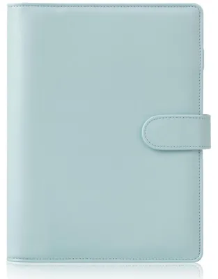 Produktbild von A5 Binder Mintblau Kunstleder 6 Ringe Nachfüllbar Planer Organizer 23x17,5 cm