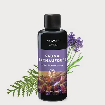 Produktbild von Saunaaufguss Bachaufguss Saunaduft mit Lavendel, Zeder und Mandarine