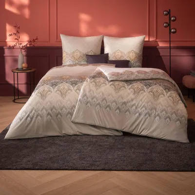Produktbild von Estella Interlock Jersey Bettwäsche Sophia 6347-800 Kiesel 155x220