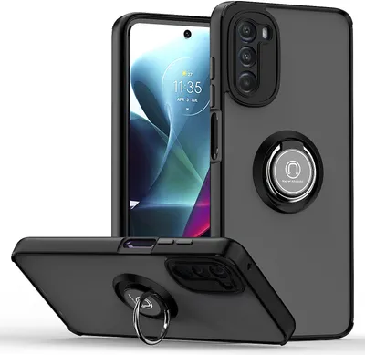 Produktbild von Moto G 5G 2022 Hülle, Ring Halter Ständer Matte Transluzent TPU Rahmen Stoßfest Schutzhülle für Motorola Moto G 5G 2022
