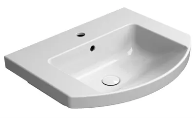 Immagine prodotto di Sapho GSI Pura - Lavabo 60x49 cm, con sfioratore, foro per rubinetto, ExtraGlaze, bianco 8645111