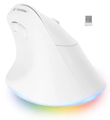 Produktbild von Bluestork - Ergonomische Vertikale Kabellose Maus 4800 DPI Weiß