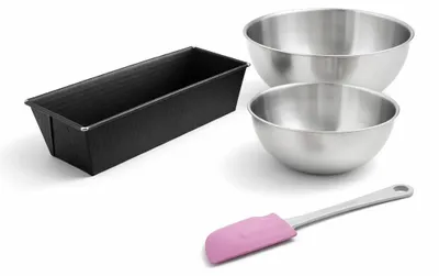 Image de Set de 4 ustensiles de pâtisserie moule à gâteaux 2 bols et spatule pâtisserie Collection Zenker pure