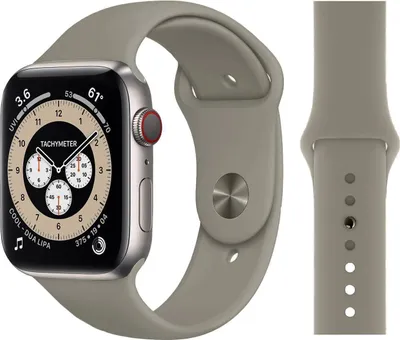 Produktbild von Original Apple Sport Armband S/M + M/L 42/44/45mm Light Gray Titanium