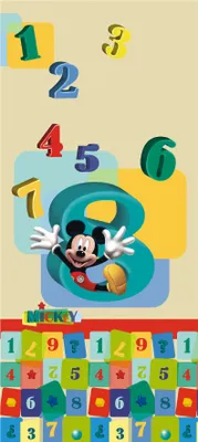Immagine prodotto di Poster Disney Topolino blu, verde e giallo - 600745 - 90 x 202 cm