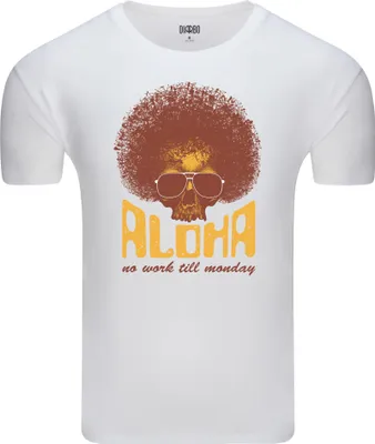 Obrázek produktu pro Diarbo Pánské tričko s vtipným potiskem Aloha Skull White Velikost L