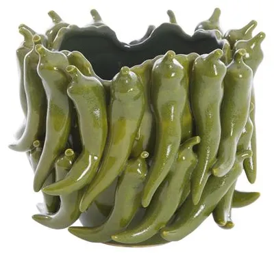 Produktbild von Light & Living Keramikvase PEPPER Dunkelgrün – 25,5x24,5x20,5 cm